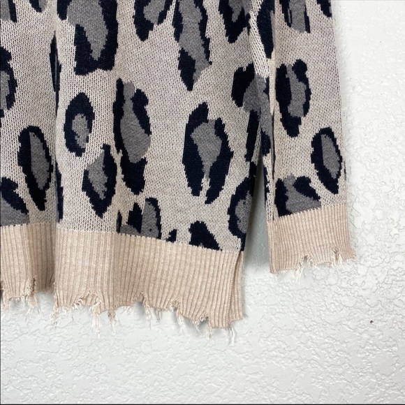FATE Animal Print Distressed Pullover - Picture 7 of 7